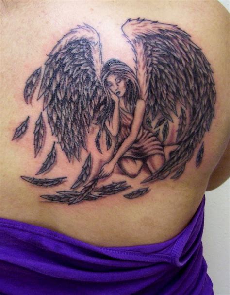 fallen angels tattoo|angel with broken wings tattoo.